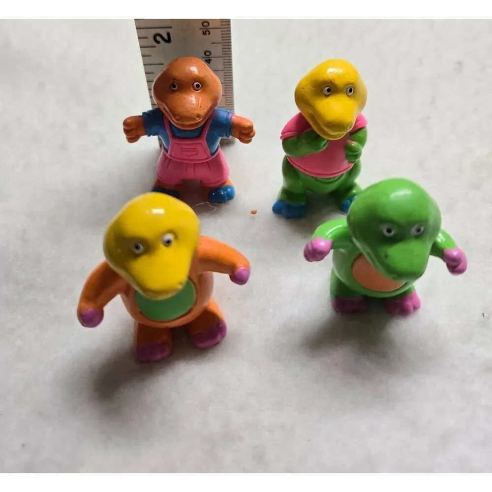 Vintage 1992 Love Dino Gigo‎ Dinosaur Figure Set - Colorful Mini PVC Set of 4